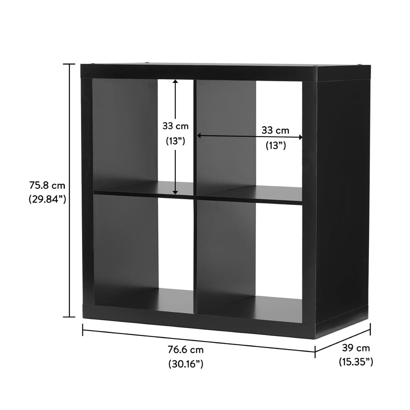 Better Homes & Gardens 4-Cube Organizer, Solid Black - photo 2