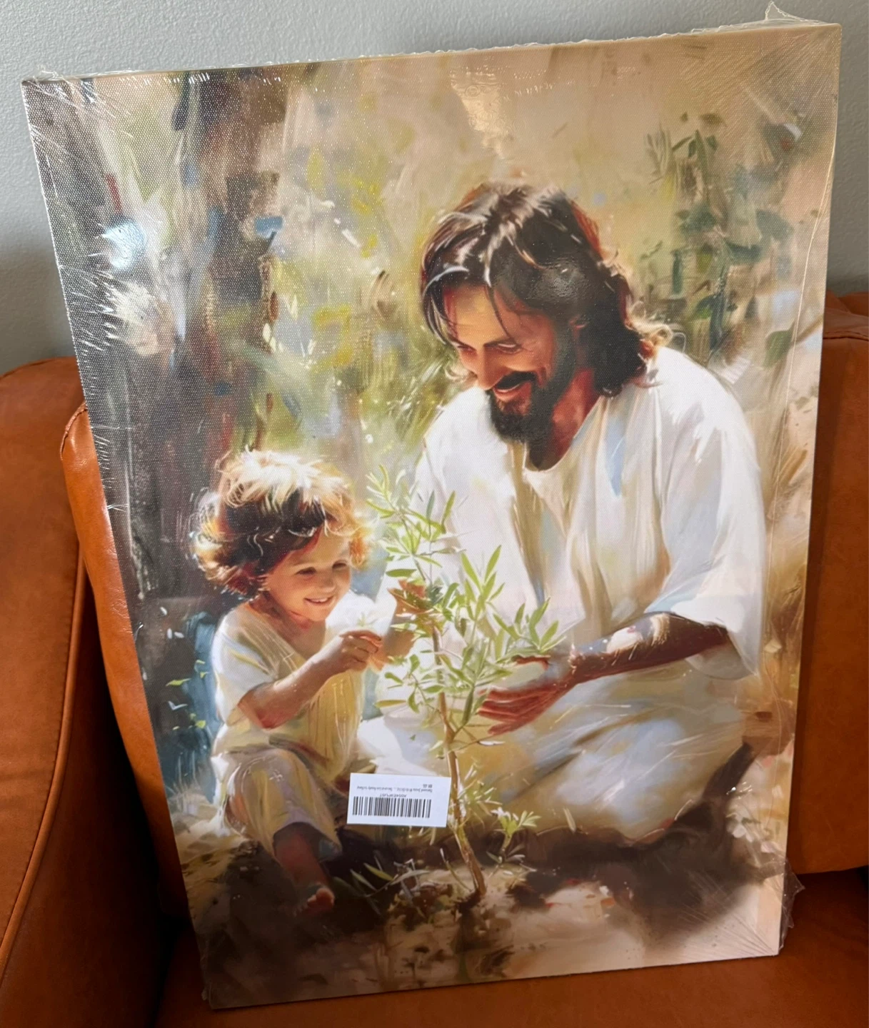 Jesus and Child Planting Art Canvas Print 16x24 - photo 4
