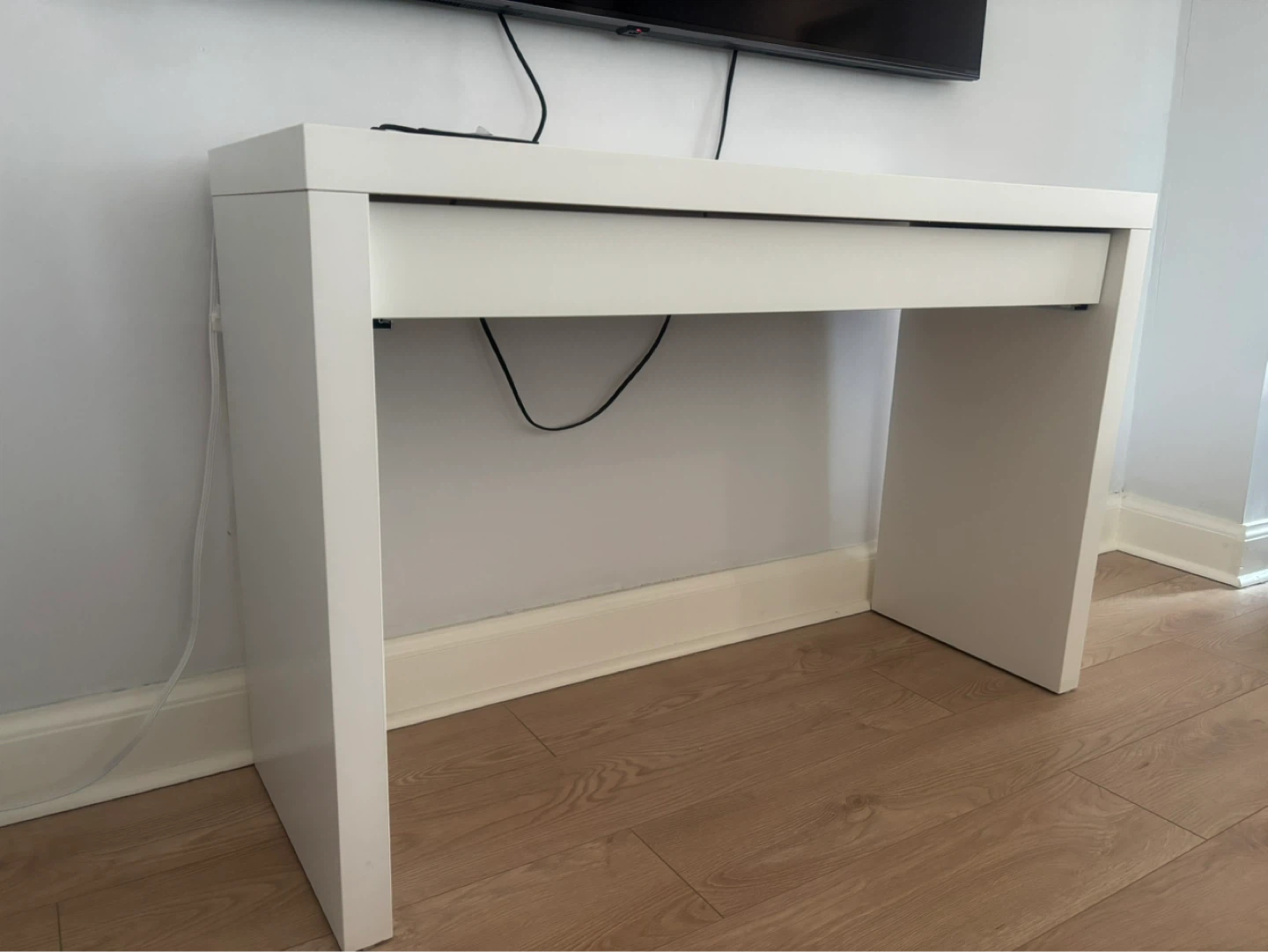IKEA White Console Table with Drawer