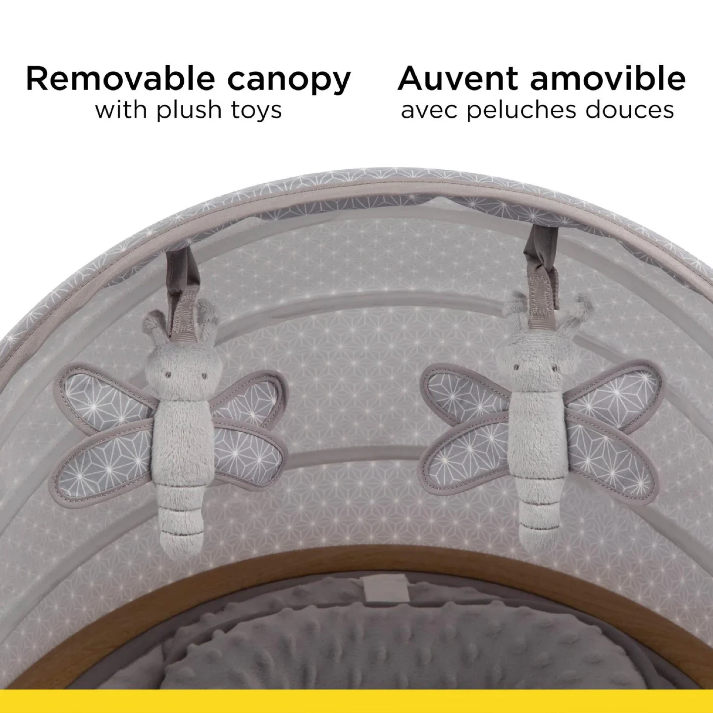 Baby Swing with Removable Canopy and Plush Toys - photo 3