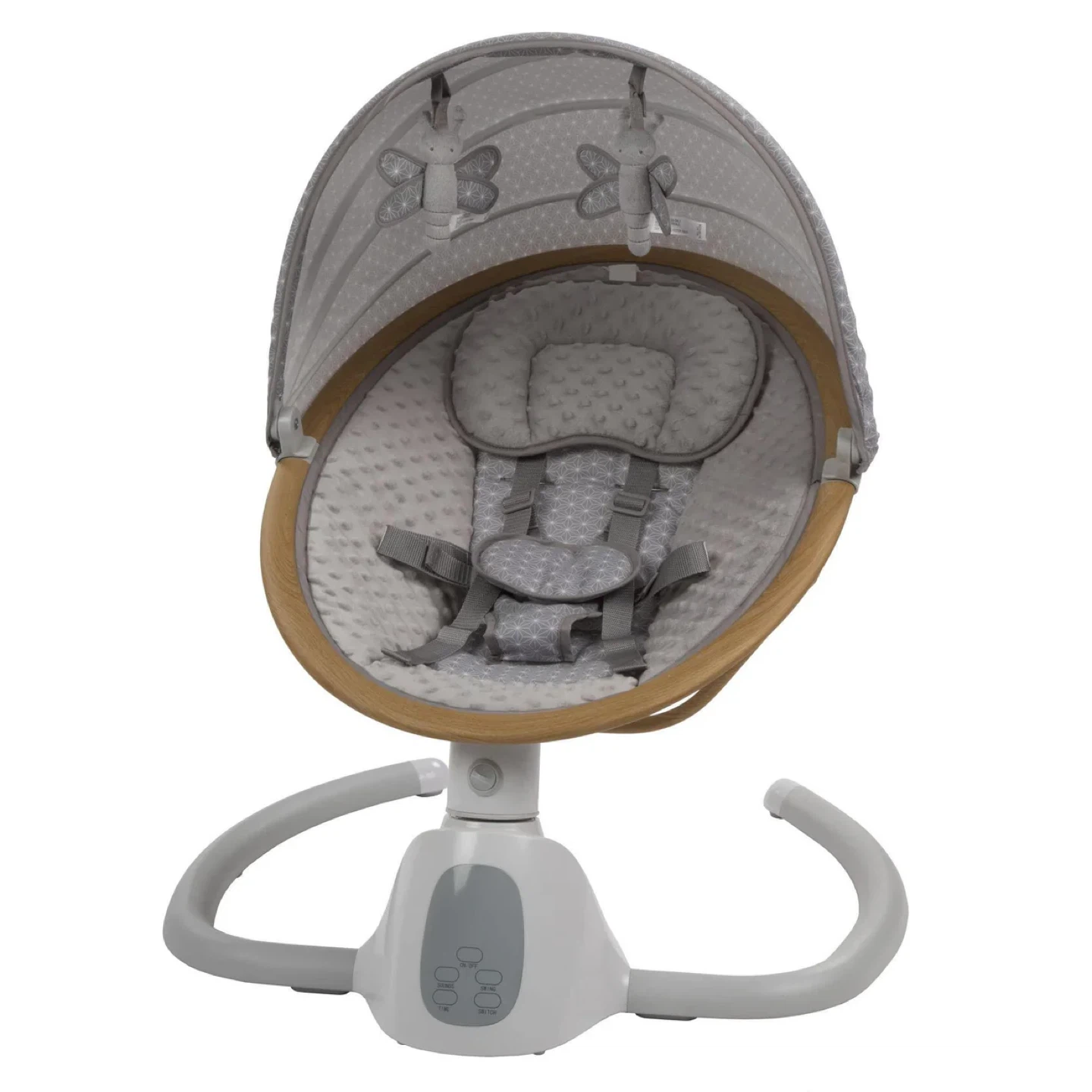 Baby Swing with Removable Canopy and Plush Toys