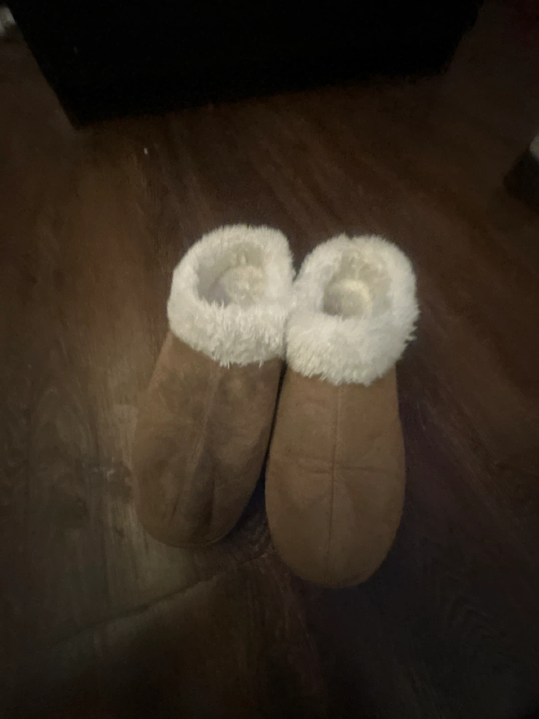 Brown Fur Lined Slippers