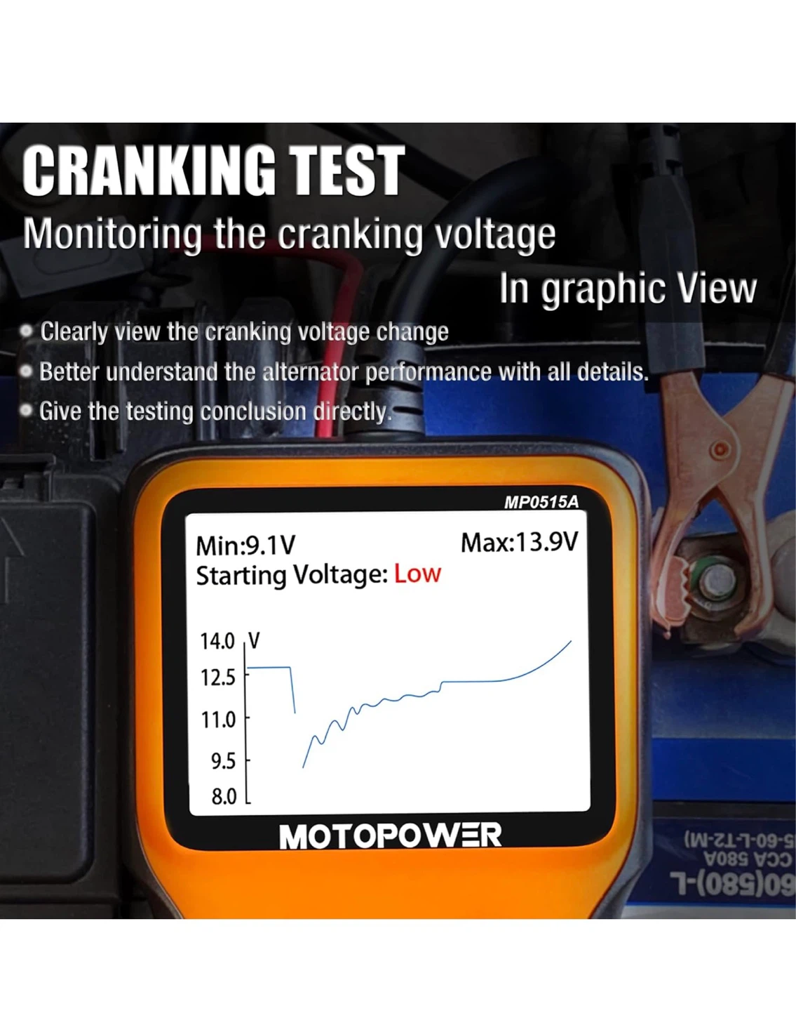 MOTOPOWER MP0515A 12V Car Battery Tester MM12 - photo 3