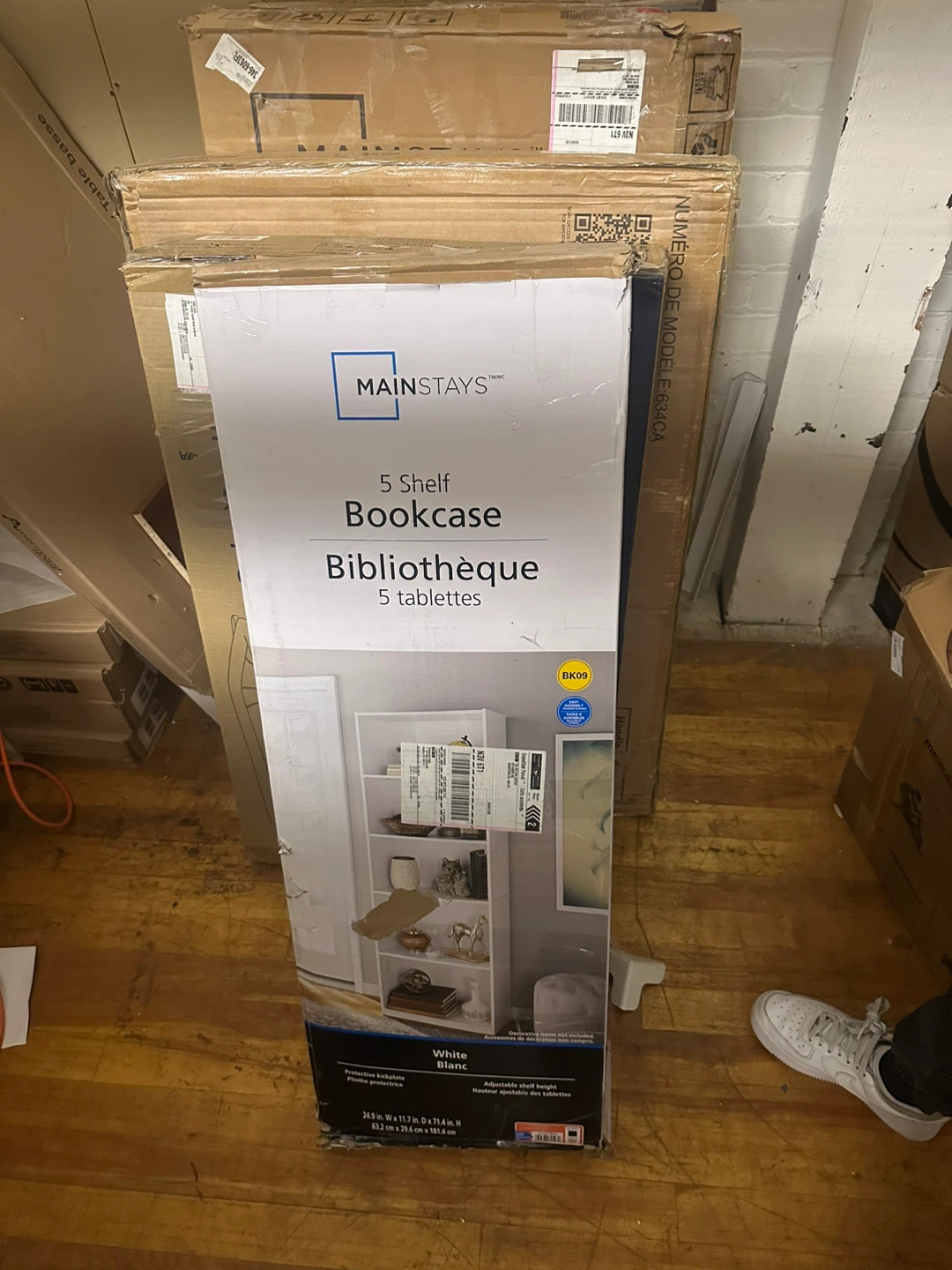 Mainstays 5 Shelf Bookcase - White - photo 3