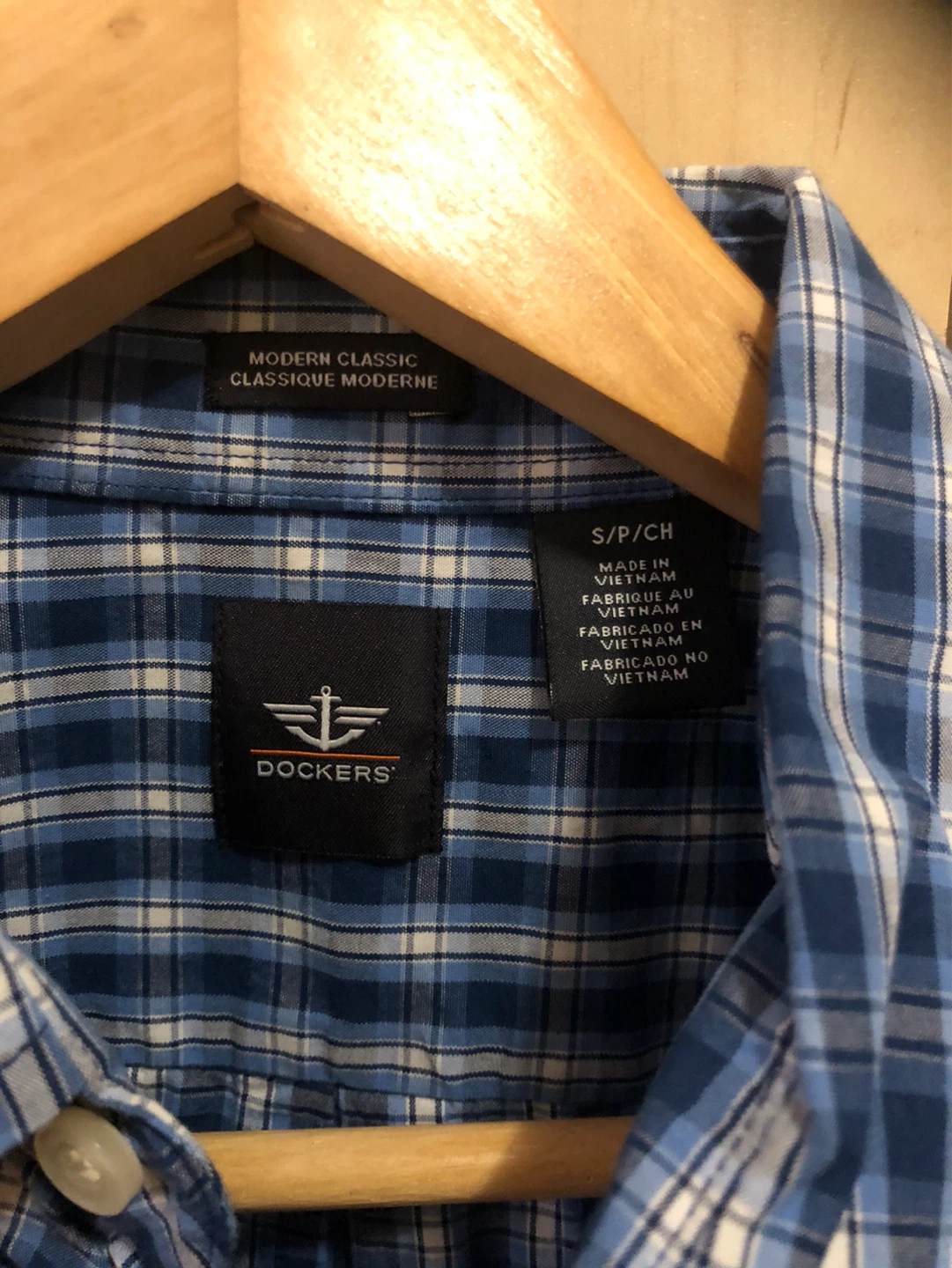 Dockers Short Sleeve Plaid Button-Up Shirt Size S/P - photo 2