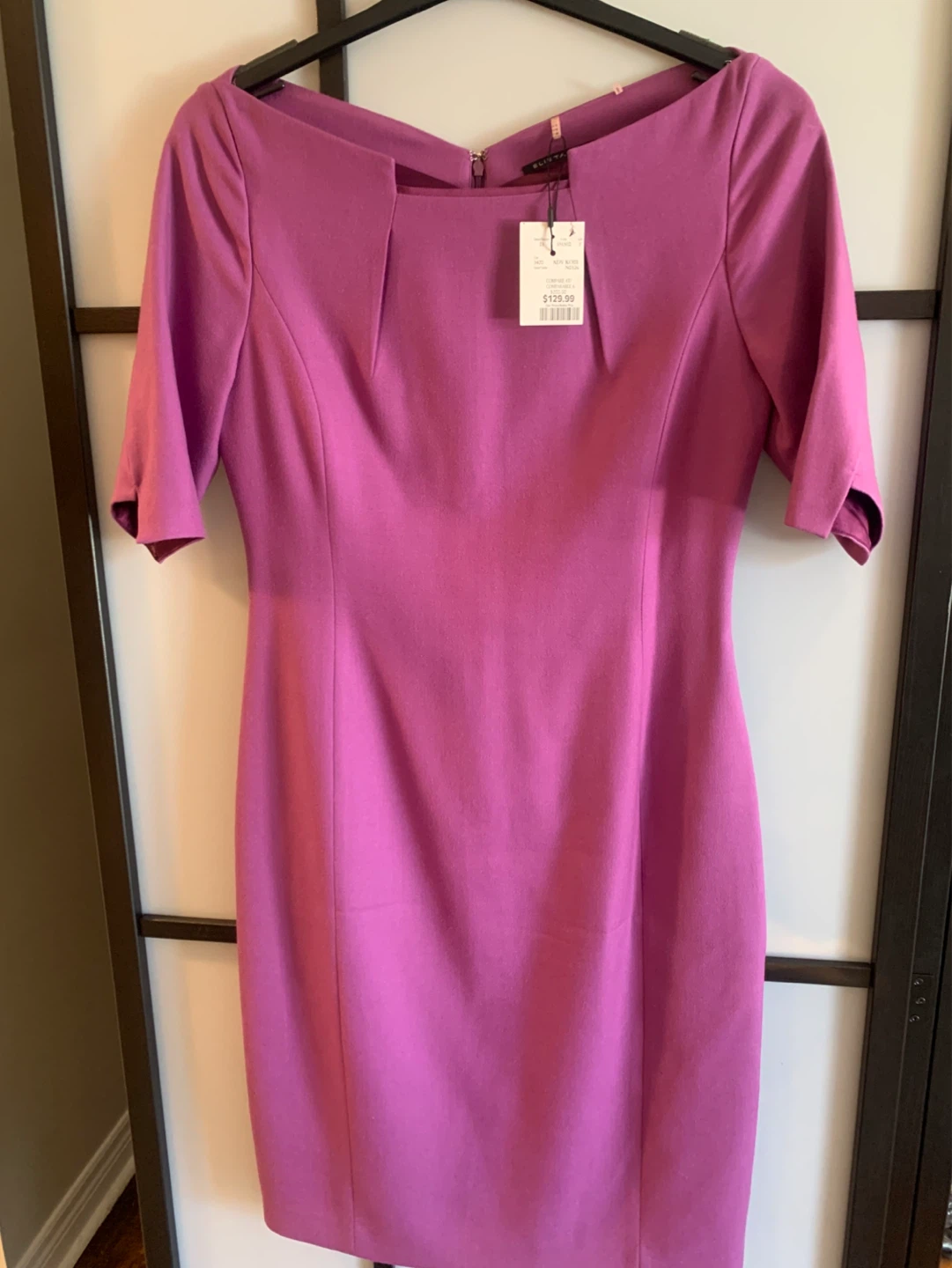NEW Elie Tahari Magenta Dress ,,M”- Size 8 - photo 2