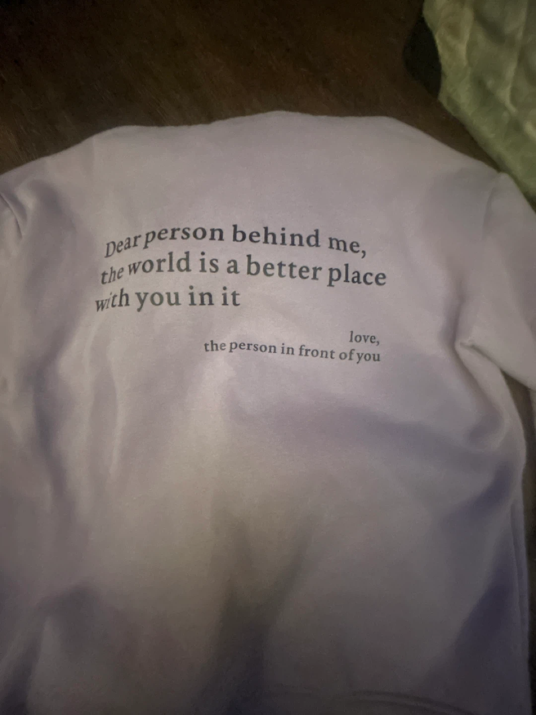 Hoodie with "you are enough" graphic - photo 2