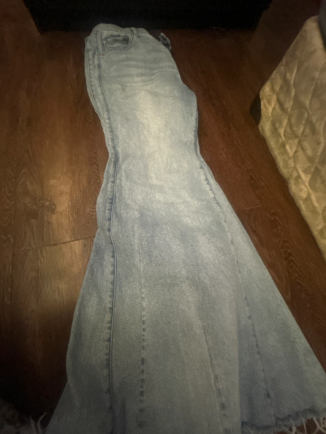 Light Wash Bell Bottom Jeans - photo 3