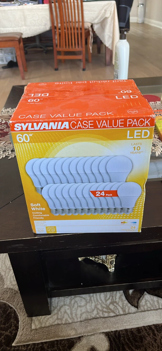 Sylvania 60W Soft White LED Light Bulbs (24 Pack)