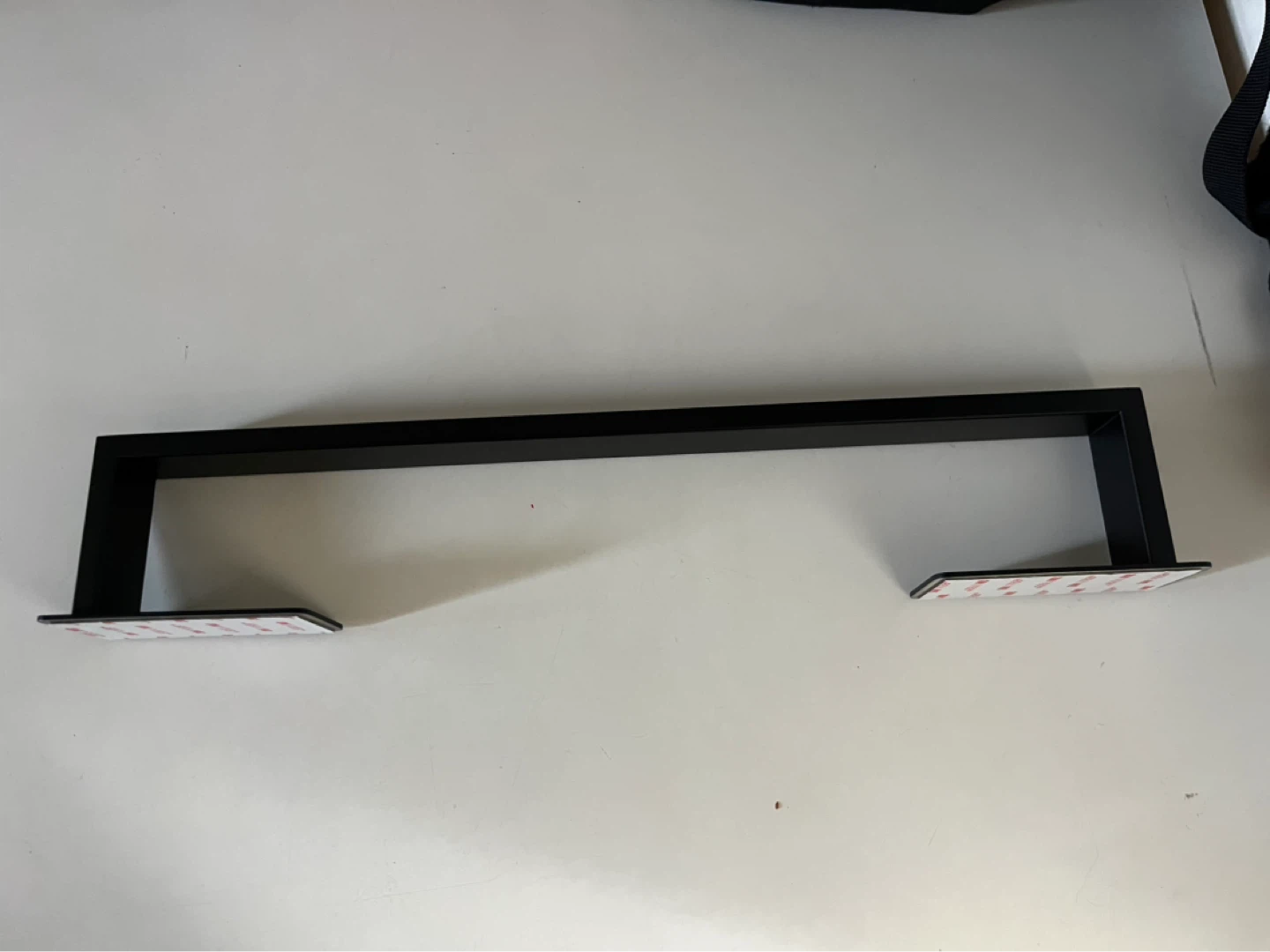 Black Metal Towel Bar with Adhesive Backing - photo 3