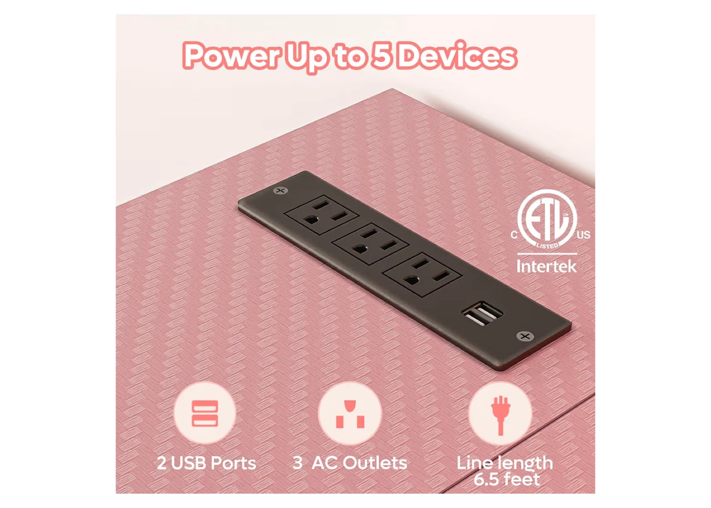Bestier Pink Gaming Desk 58 inch - photo 3