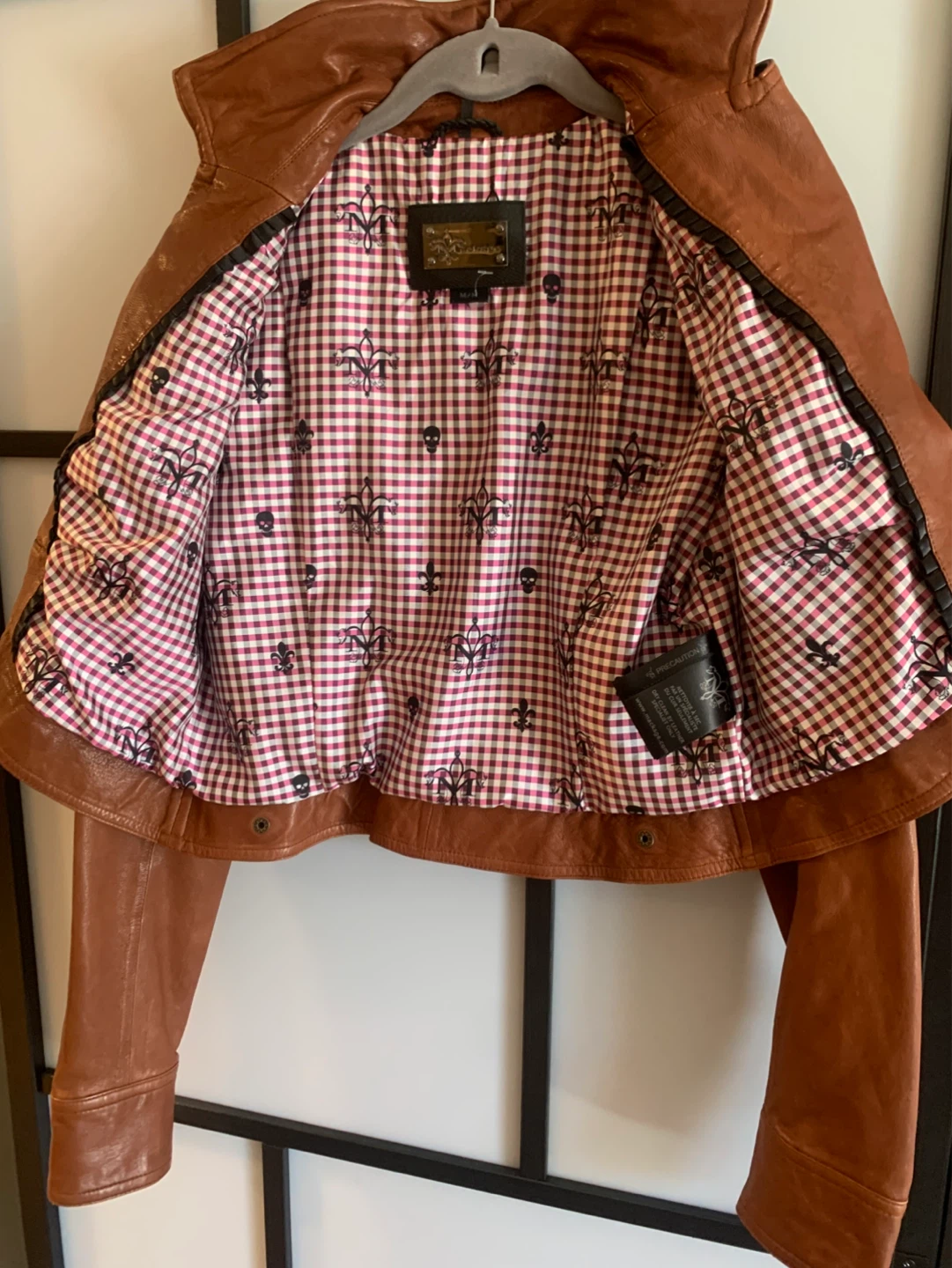 NEW Mackage Brown Leather Cropped Jacket - Size M - photo 2