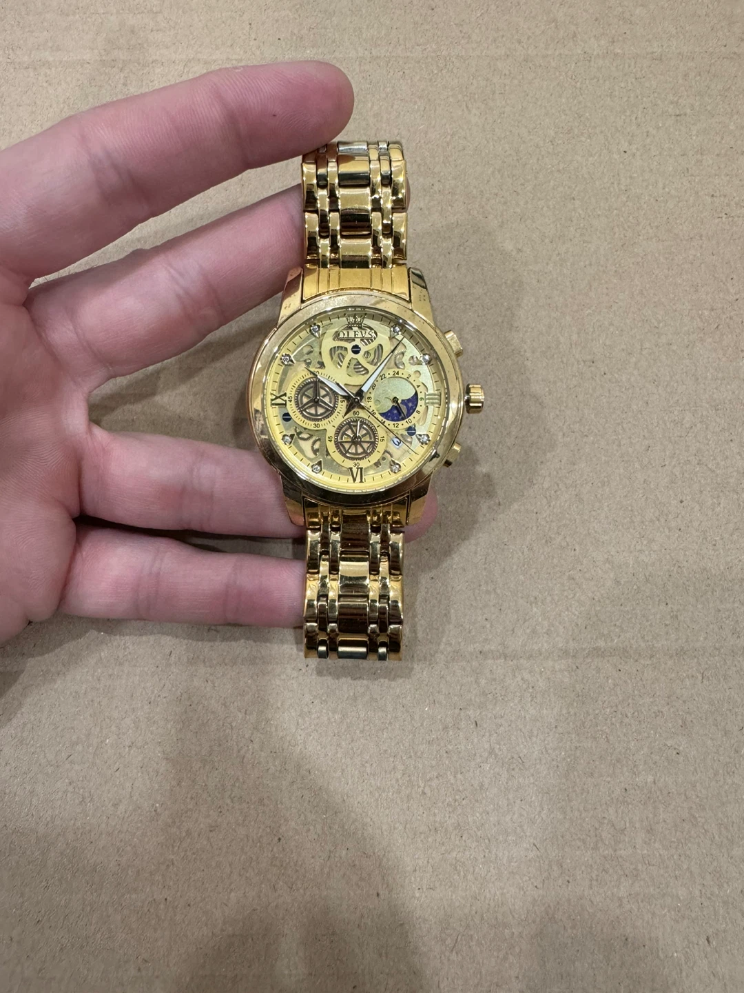 Olevs Gold Tone Men's Watch