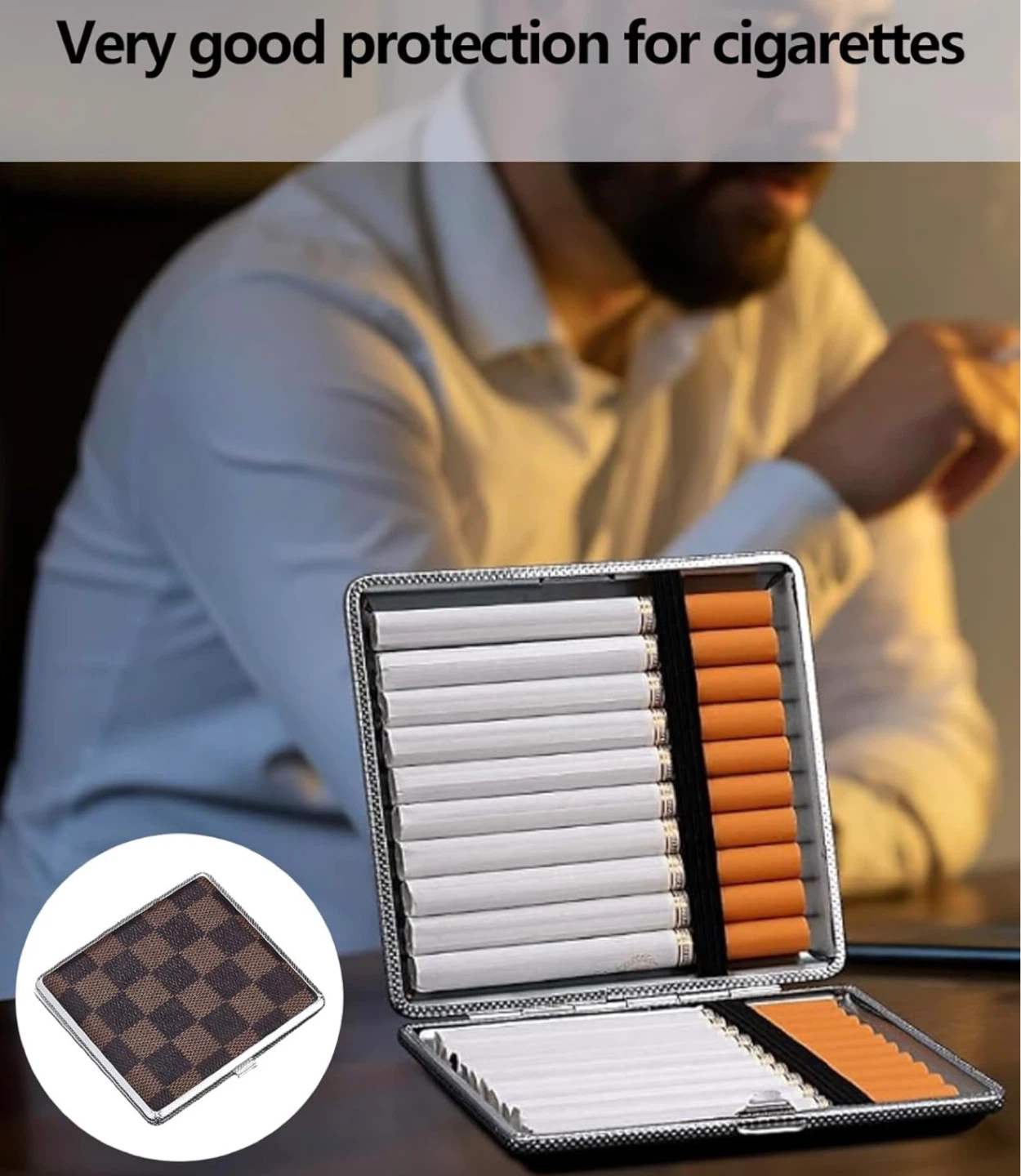Checkerboard Pattern Cigarette Case - photo 4
