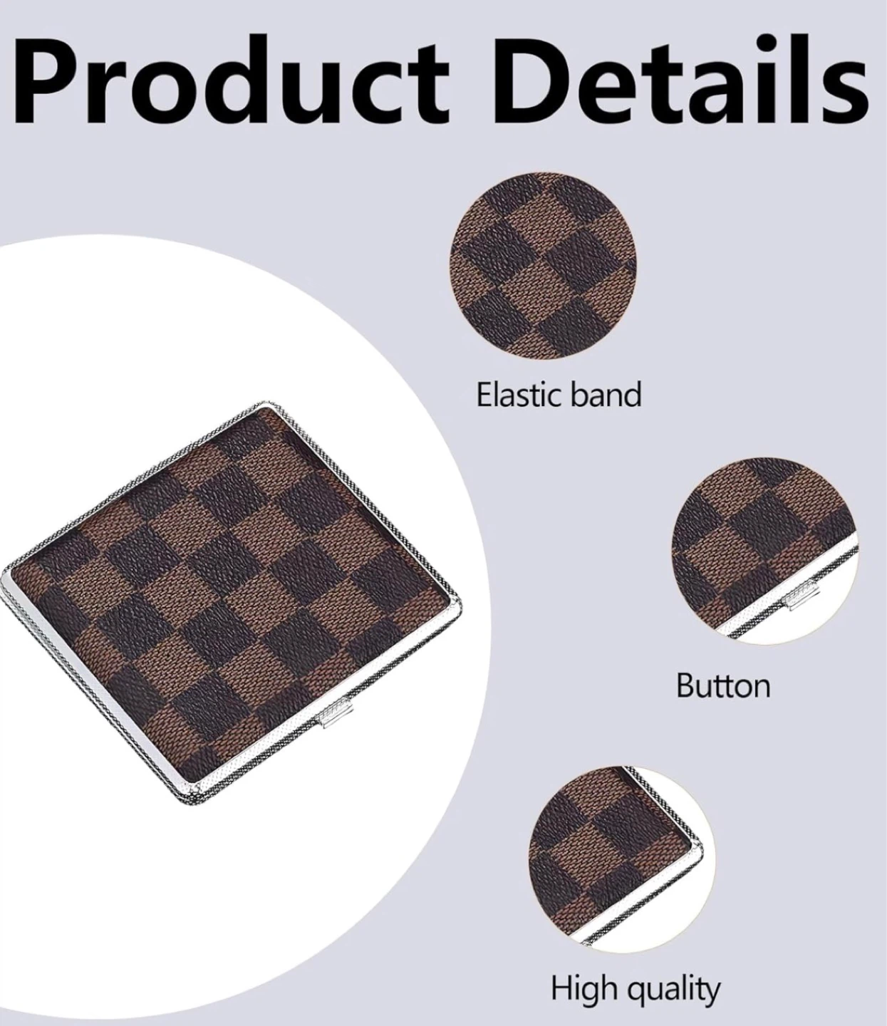 Checkerboard Pattern Cigarette Case - photo 3