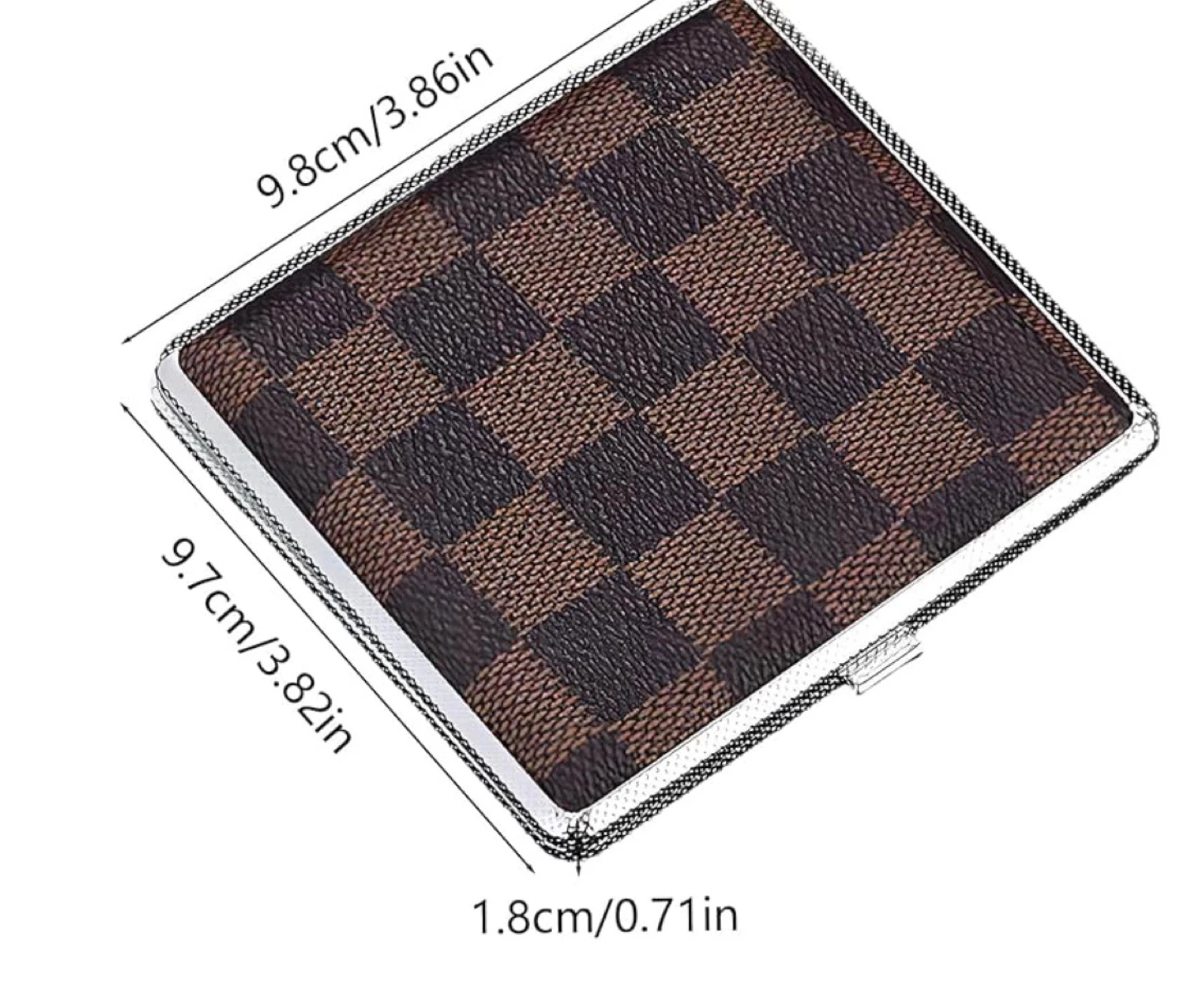 Checkerboard Pattern Cigarette Case - photo 2