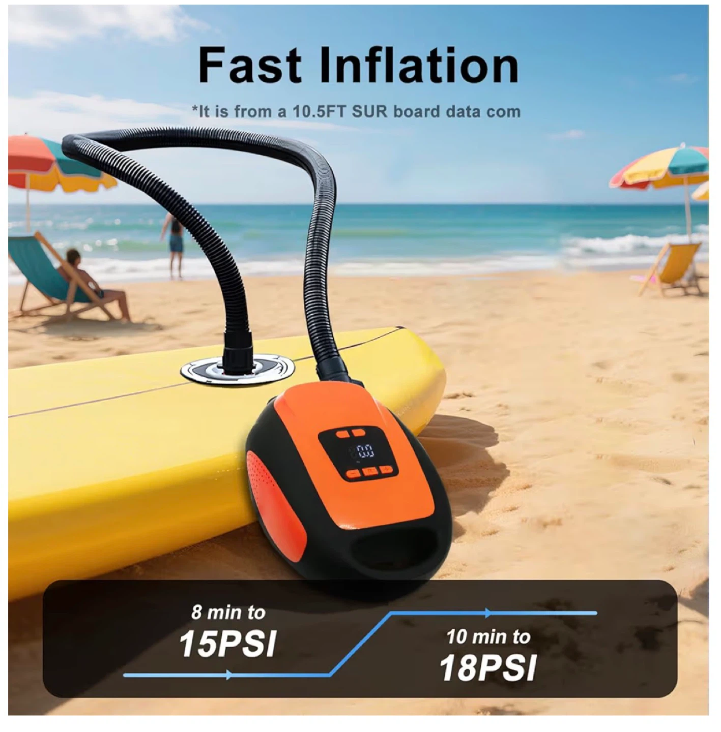 Portable Electric Air Pump for Paddle Boards and Inflatables PB6 - photo 2