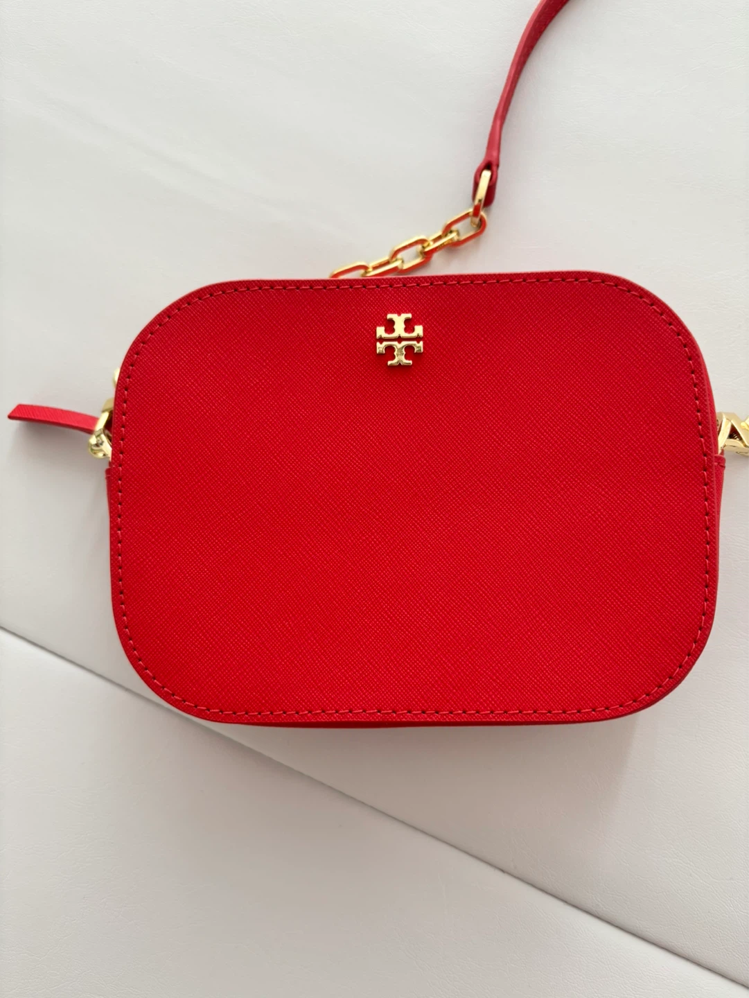 Tory Burch Red Leather Crossbody Bag