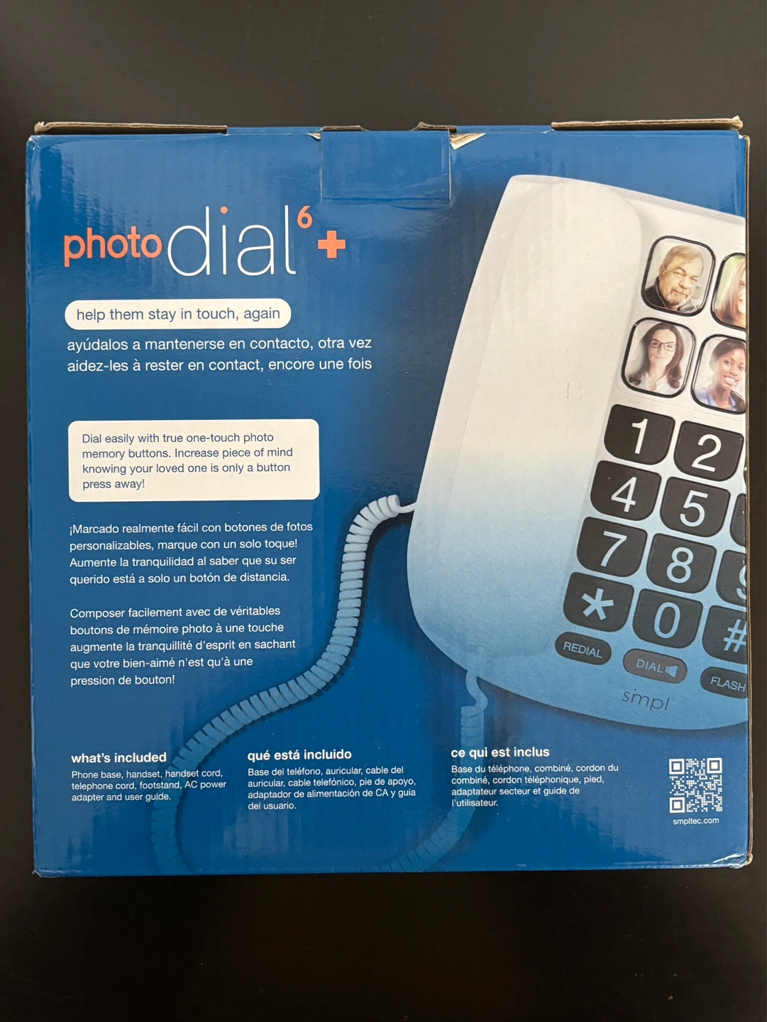 Simpl Photo Dial+ 6 Landline Phone with Big Buttons - photo 5