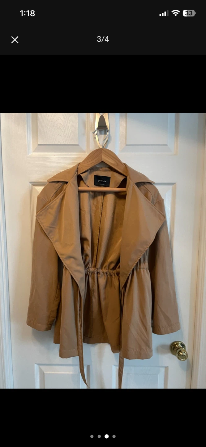 STRADIVARIUS / BERSHKA Mid-Length Trench Jacket - Women's small - photo 2