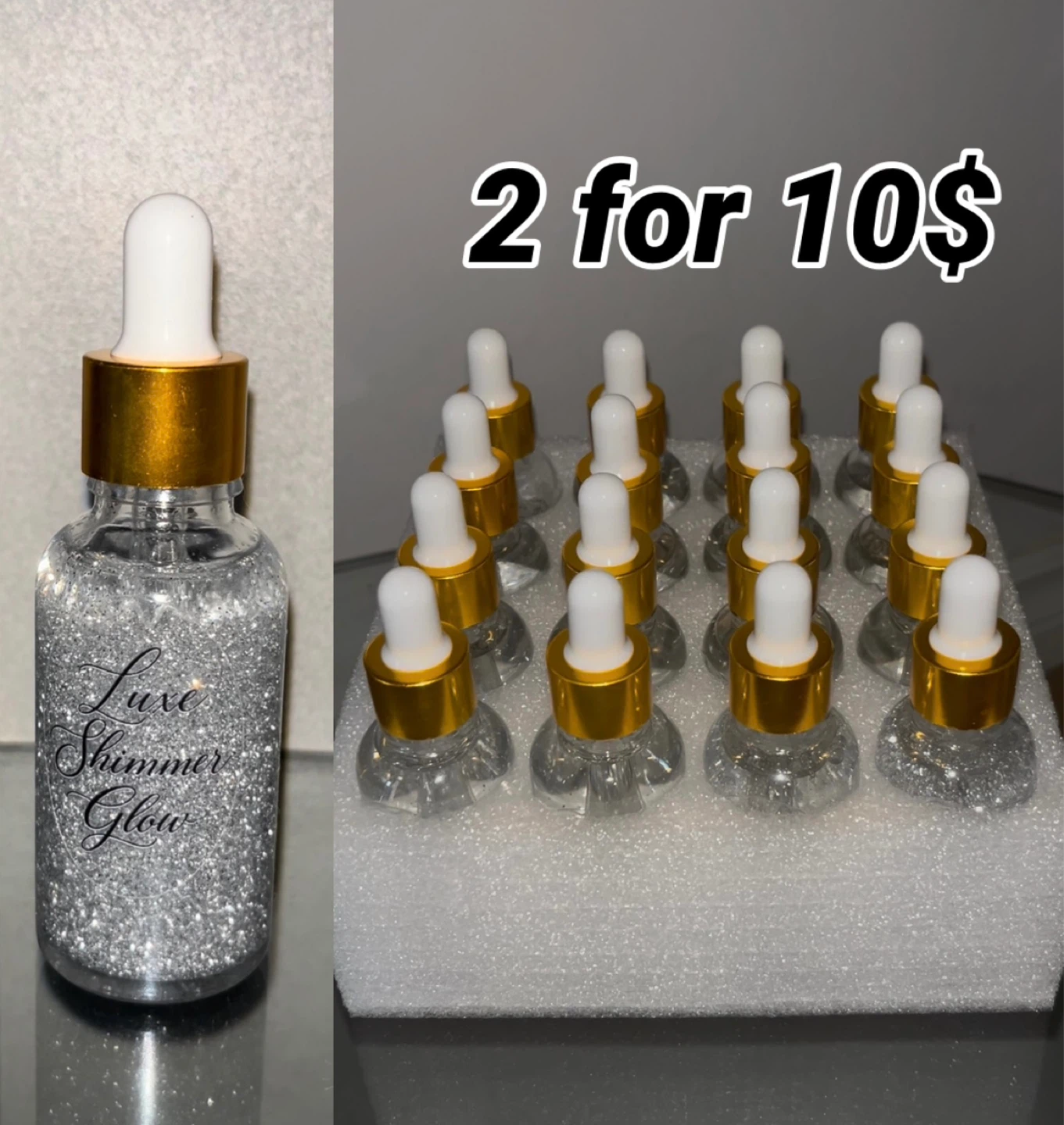 Luxe Shimmer Glow - Silver Liquid Body Glitter