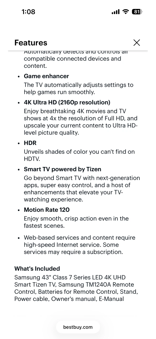 Samsung 43"  LED 4K Smart TV - photo 5
