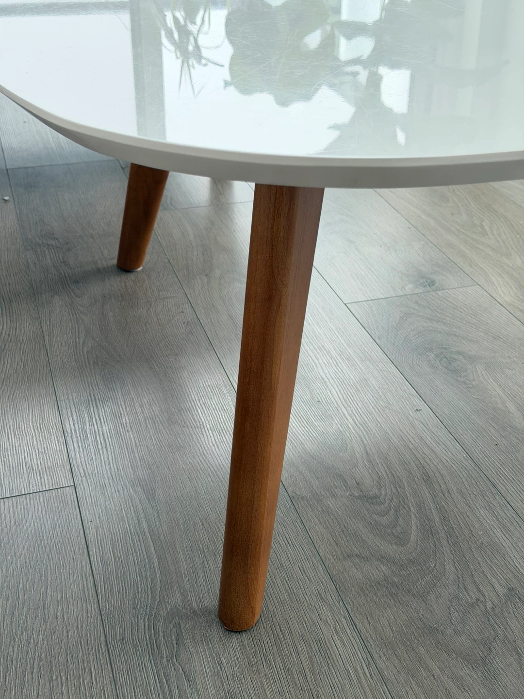 White Structube Coffee Table with Wooden Legs - photo 4