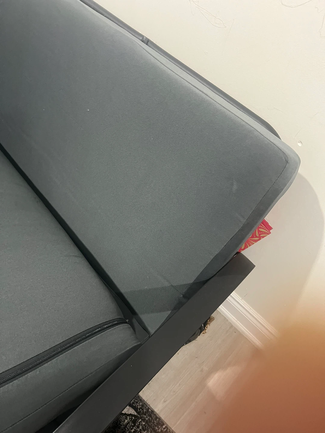 Grey Full Size Futon with Black Frame - photo 4