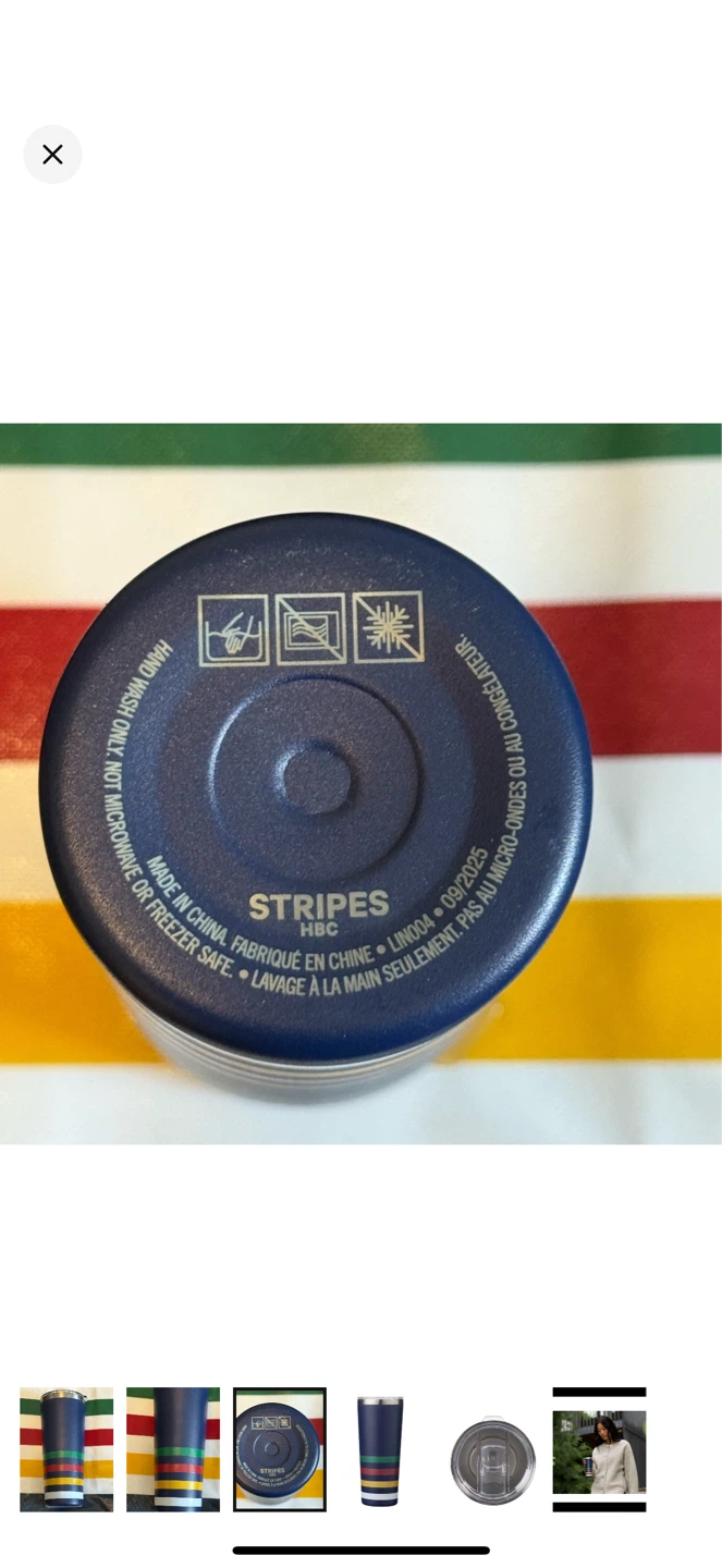 Hudson’s Bay Company Stripes Stainless Steel Travel Mug – 22oz - photo 2