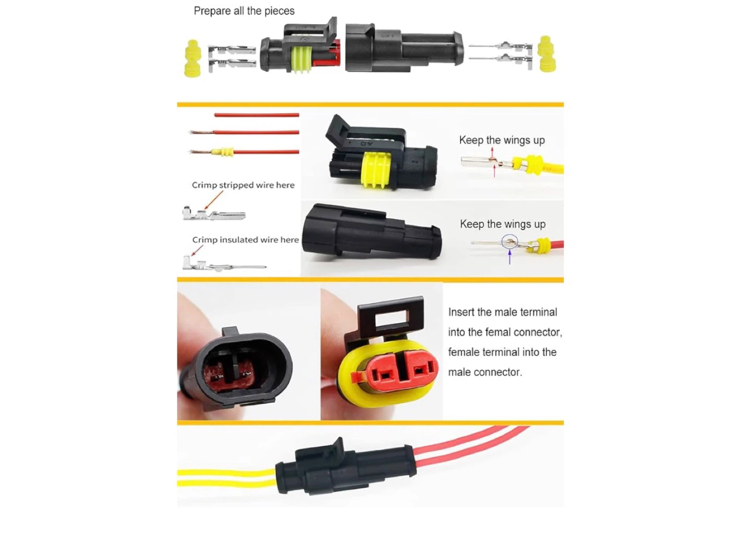 708 Pcs Waterproof Electrical Connectors Kit - photo 5