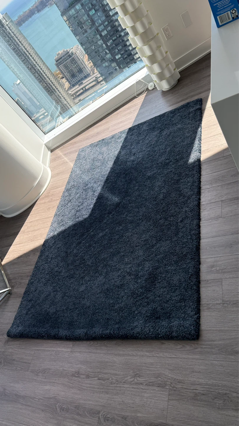 🚨 MOVE OUT SALE!!!‼️ Area Rug, Charcoal w/ Blue Tone - photo 2