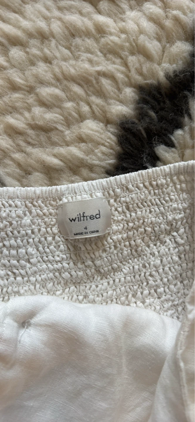 Wilfred White Linen Blend Dress - Size 4 - photo 3