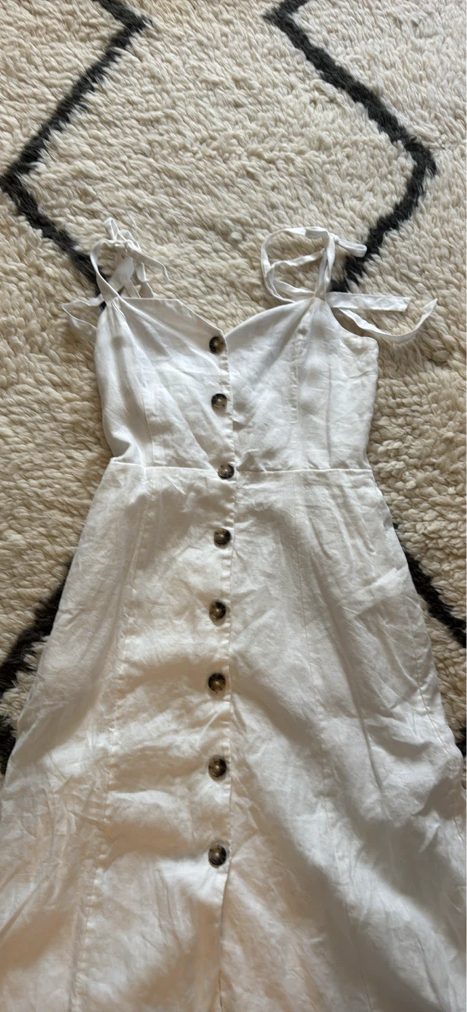 Wilfred White Linen Blend Dress - Size 4