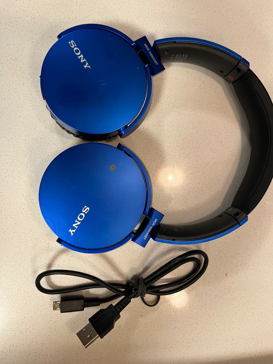 Sony MDR-XB650BT Bluetooth Headphones - Blue - photo 2