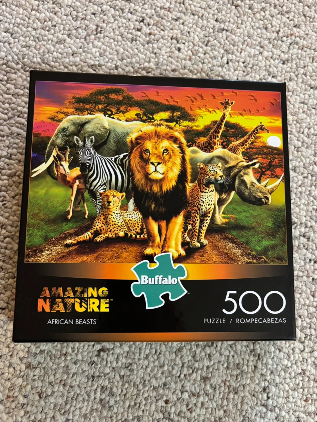 Buffalo Games Amazing Nature African Beasts 500 Piece Puzzle