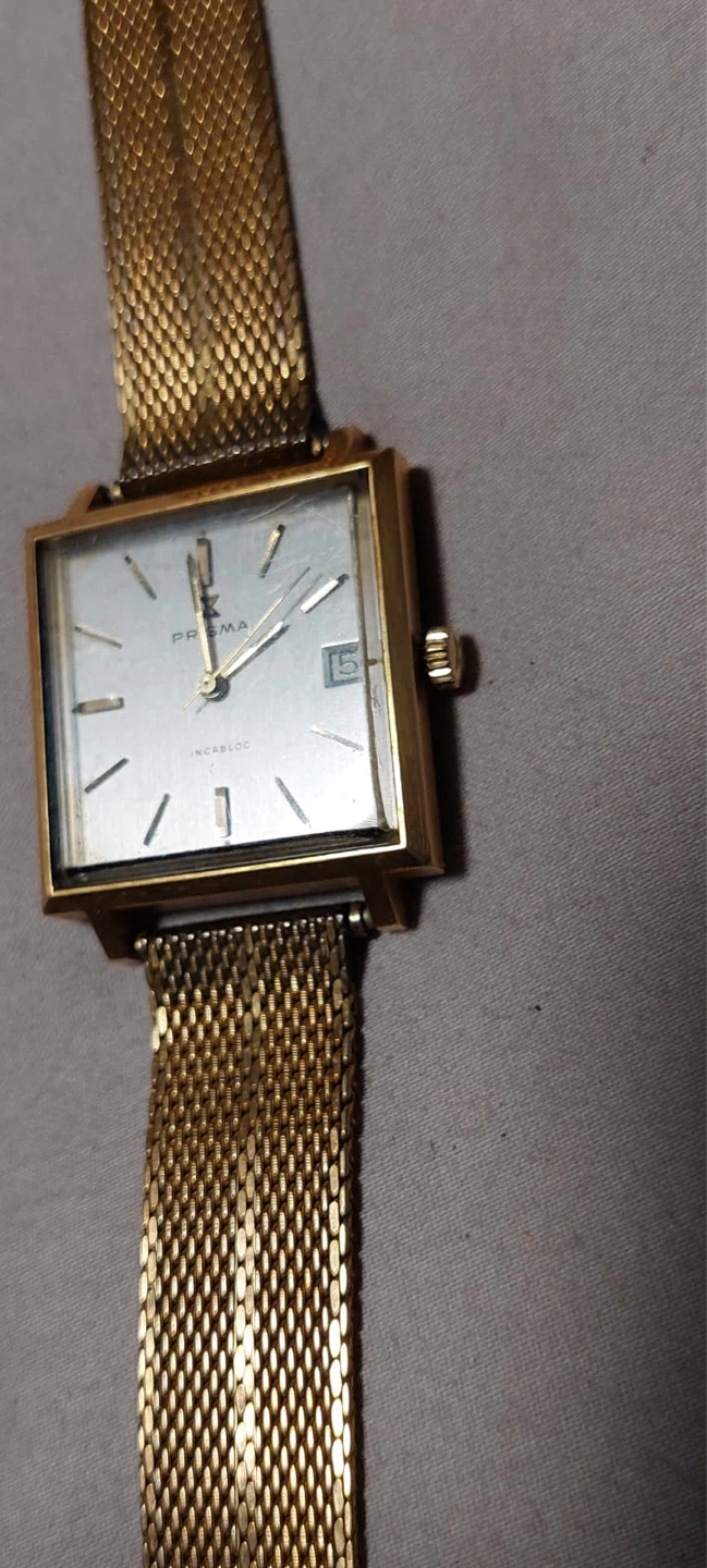 Vintage Prima Gold Tone Mesh Strap Watch - photo 2
