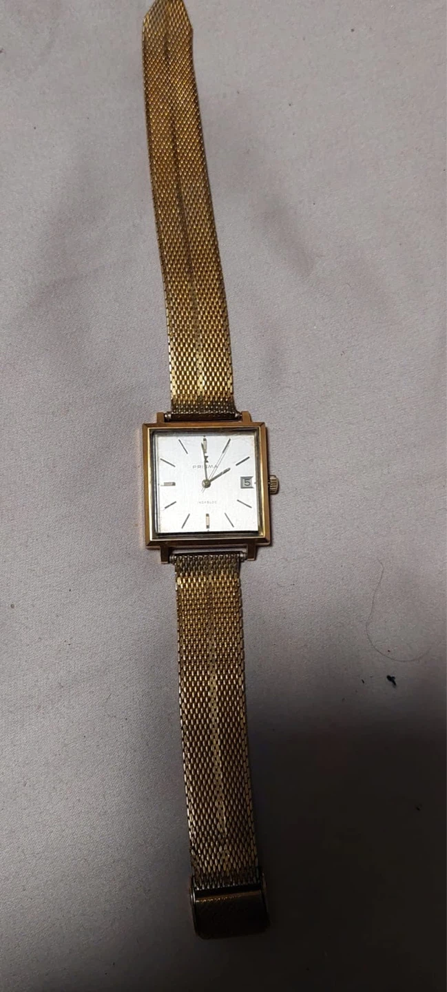 Vintage Prima Gold Tone Mesh Strap Watch - photo 3