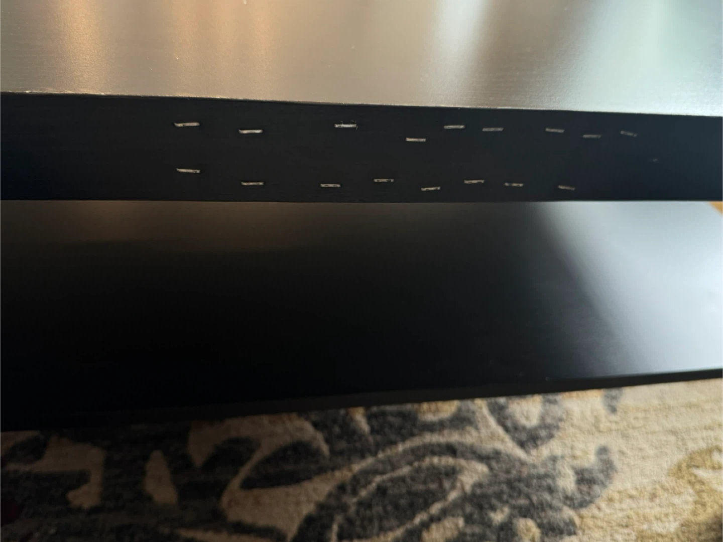 Black Coffee Table with Shelf - photo 2