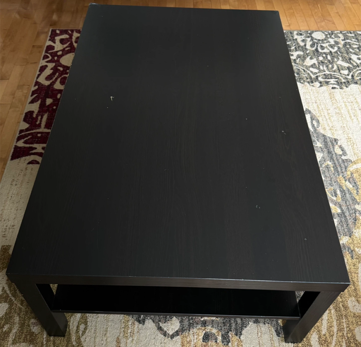 Black Coffee Table with Shelf