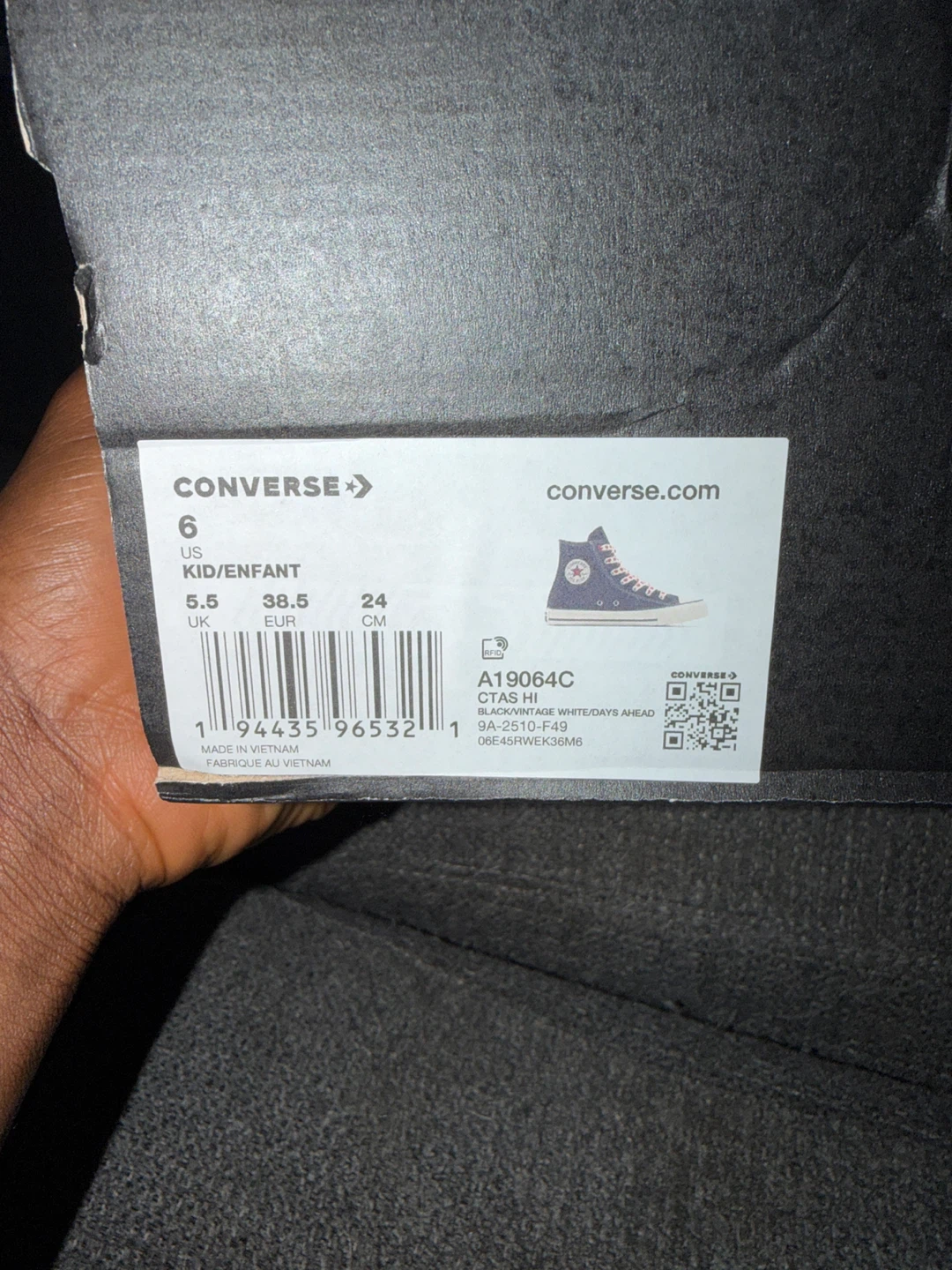 Converse Chuck Taylor All Star High Top Sneakers - Black/Hearts - photo 2