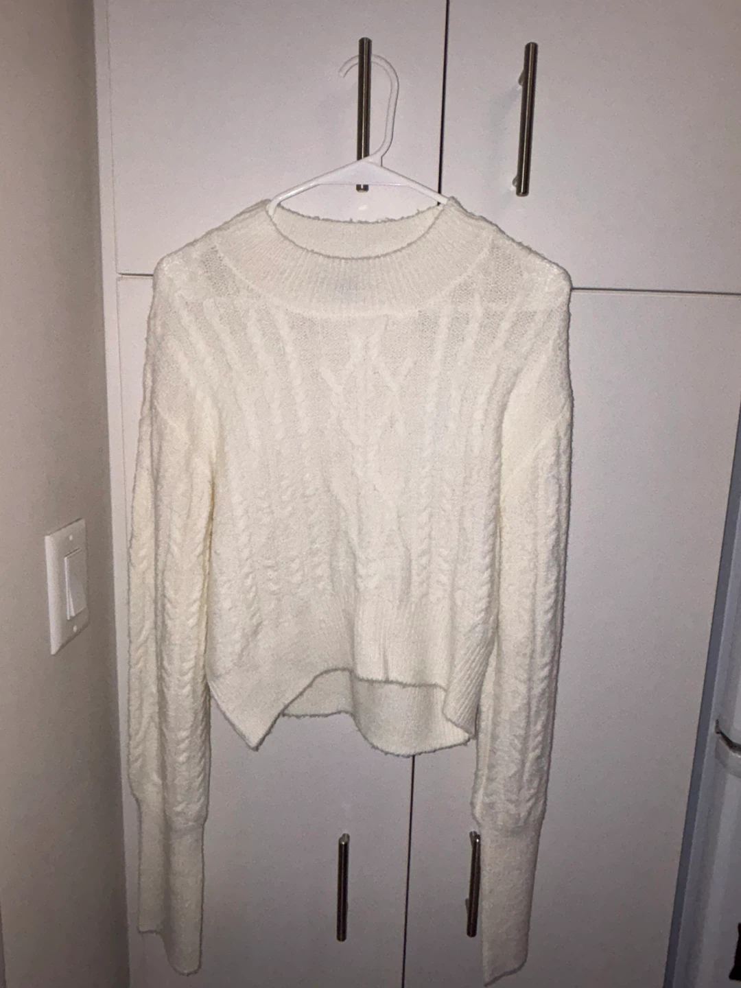 Cream Cable Knit Sweater - photo 2