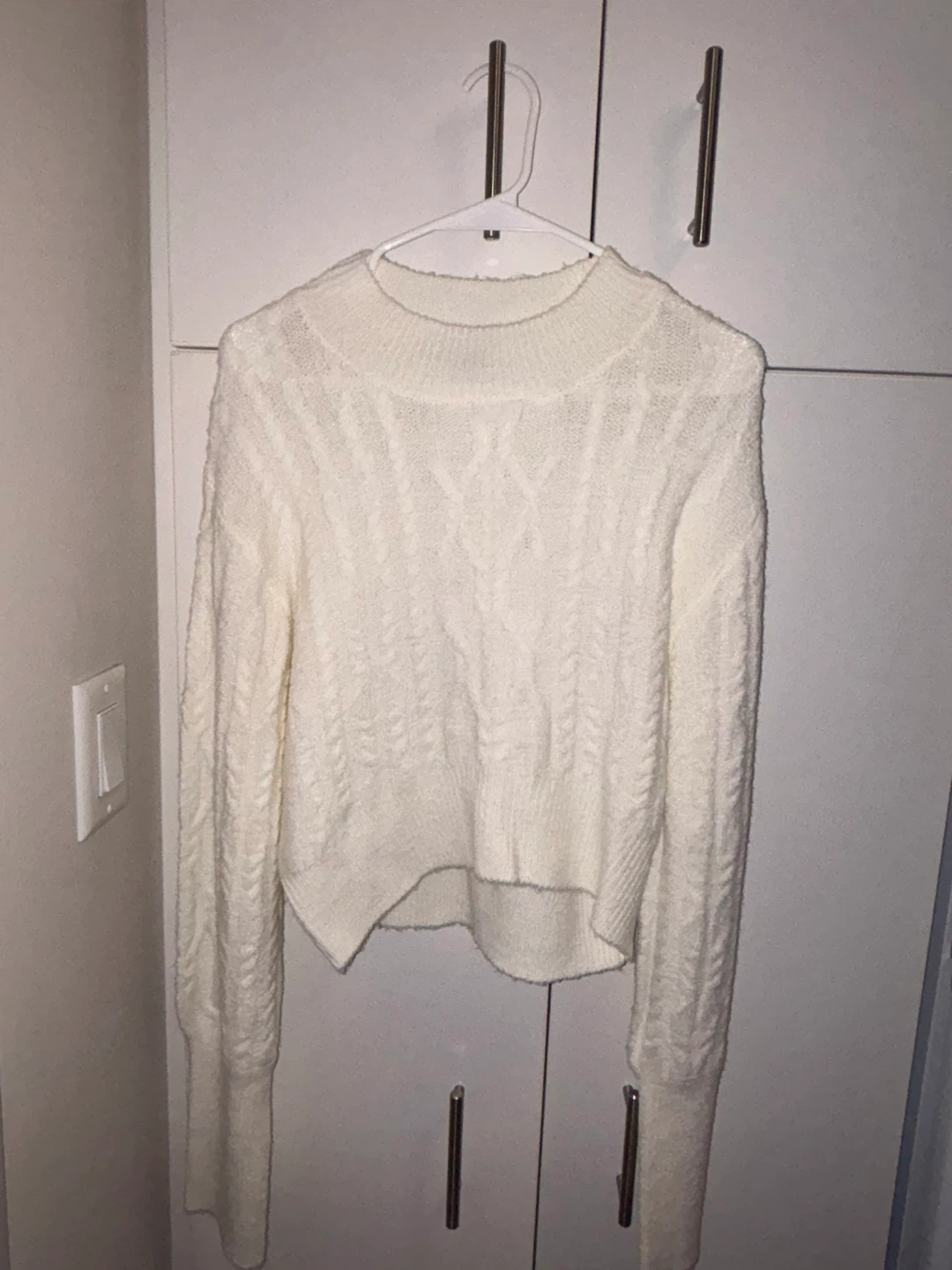 Cream Cable Knit Sweater