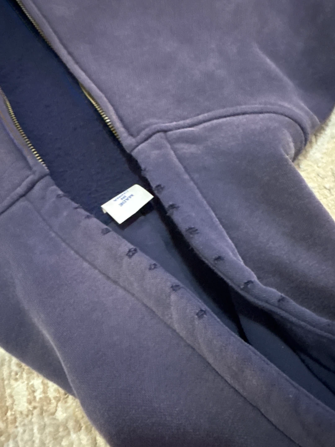 Navy Blue Zip-Up Hoodie - photo 4