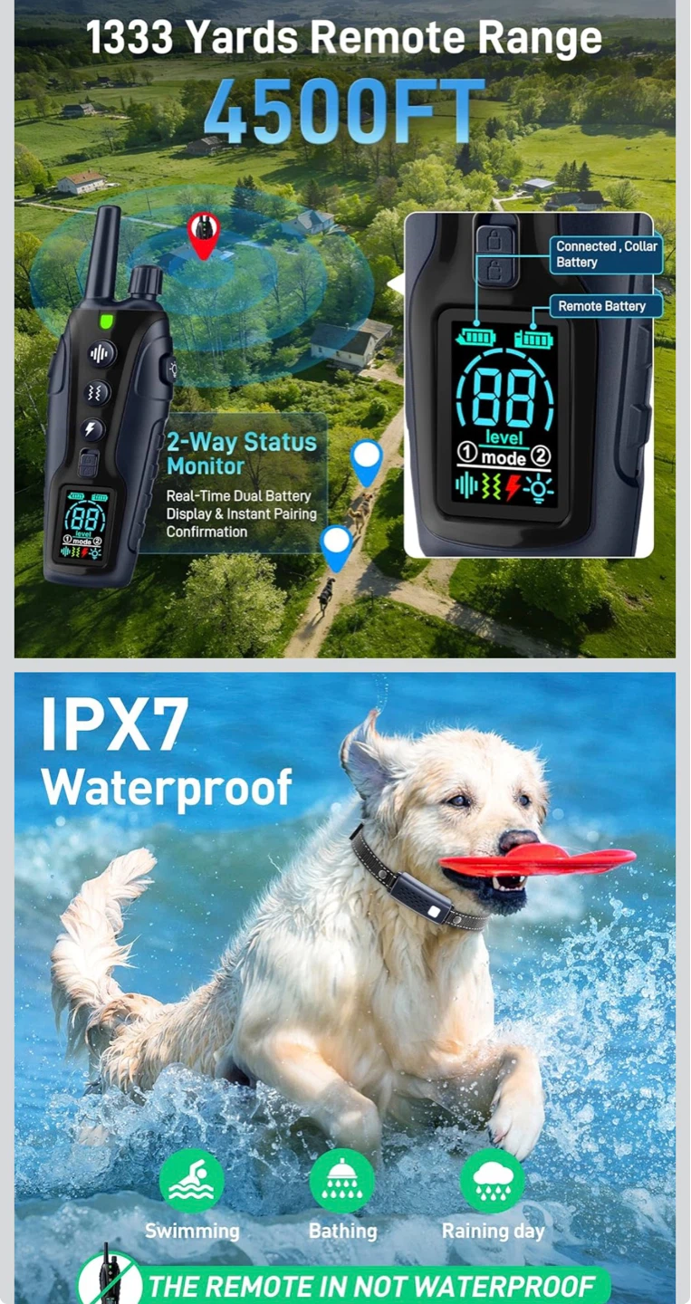 Nικketta Dog Training Collar 3300FT Remote - photo 2