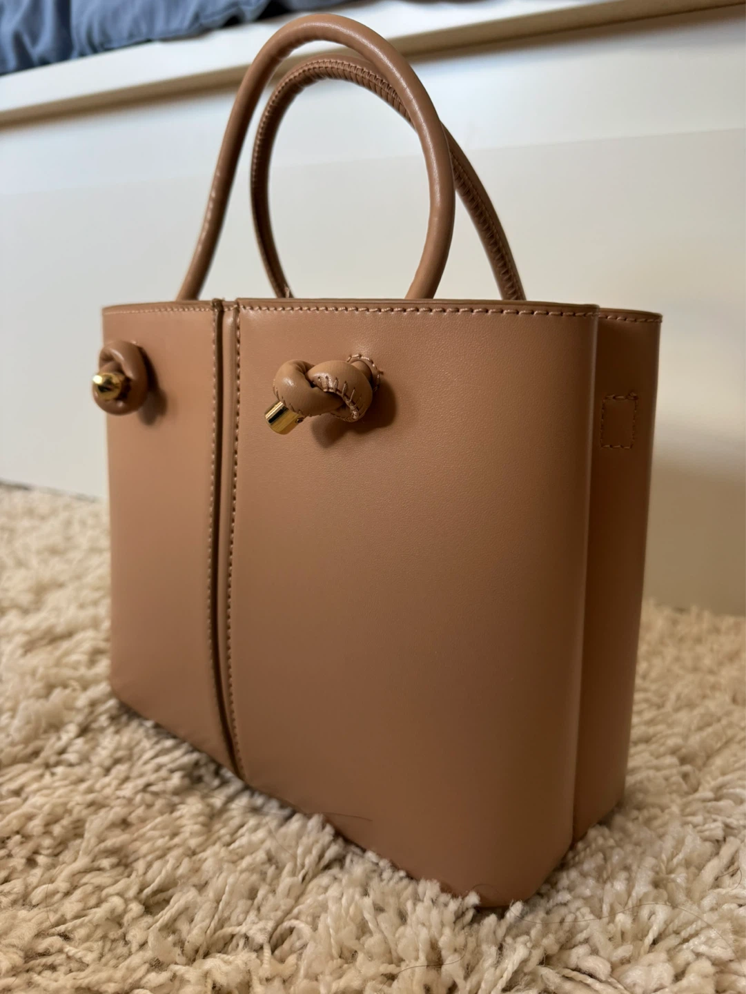 Zara Leather Top Handle Bag with Shoulder Strap - photo 2
