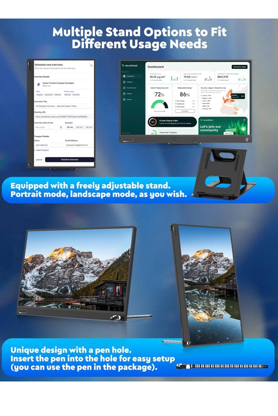 ZSCMALLS 15.6" FHD IPS Portable Monitor PM15 - photo 4