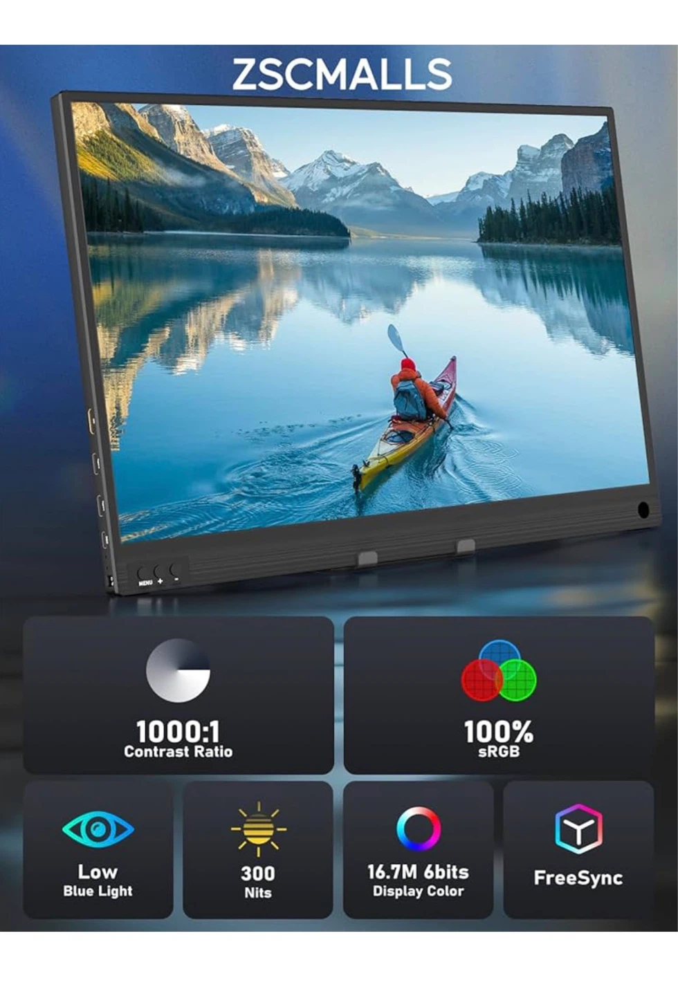 ZSCMALLS 15.6" FHD IPS Portable Monitor PM15 - photo 2