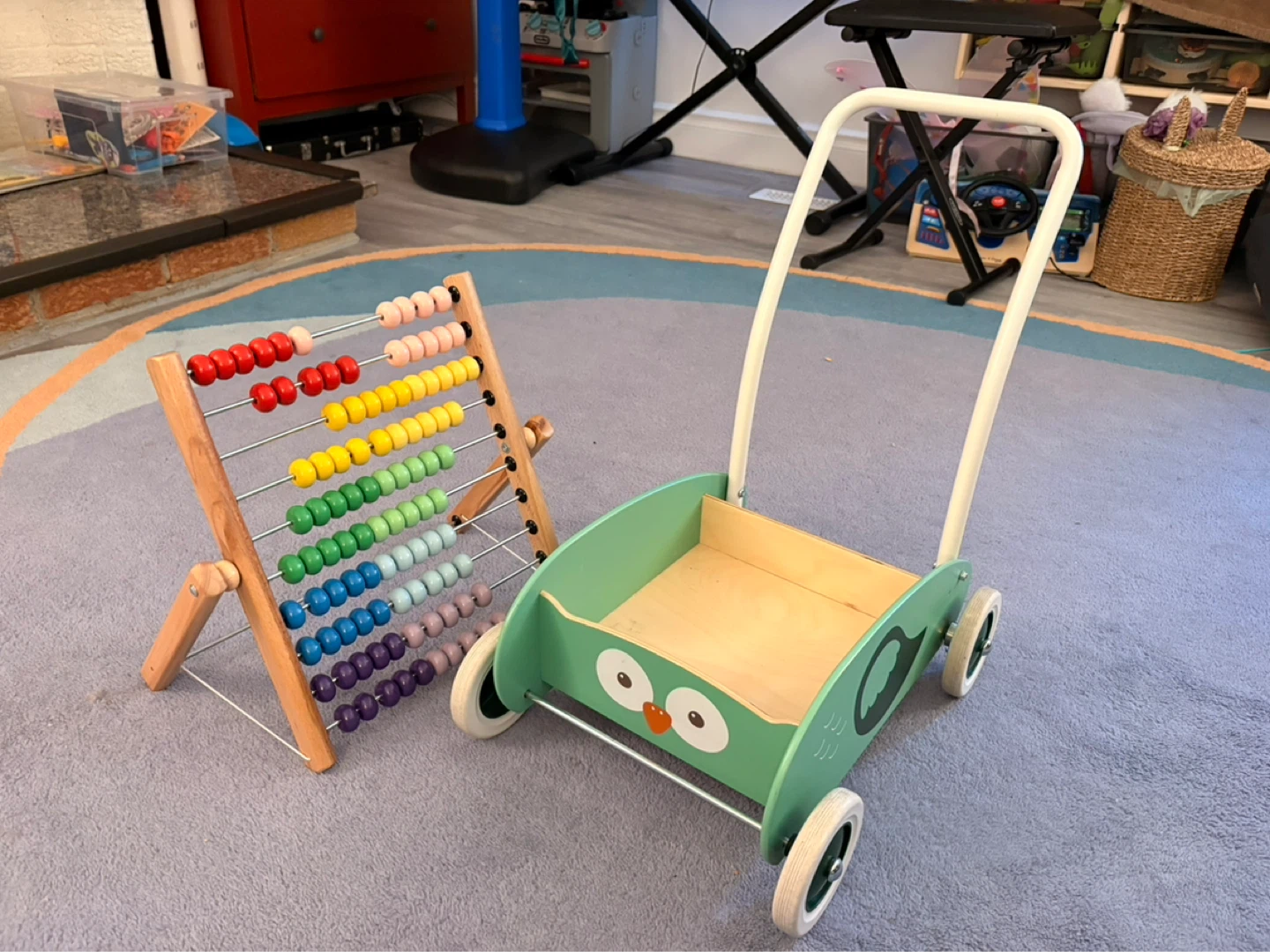 IKEA Abacus and a toddler walker