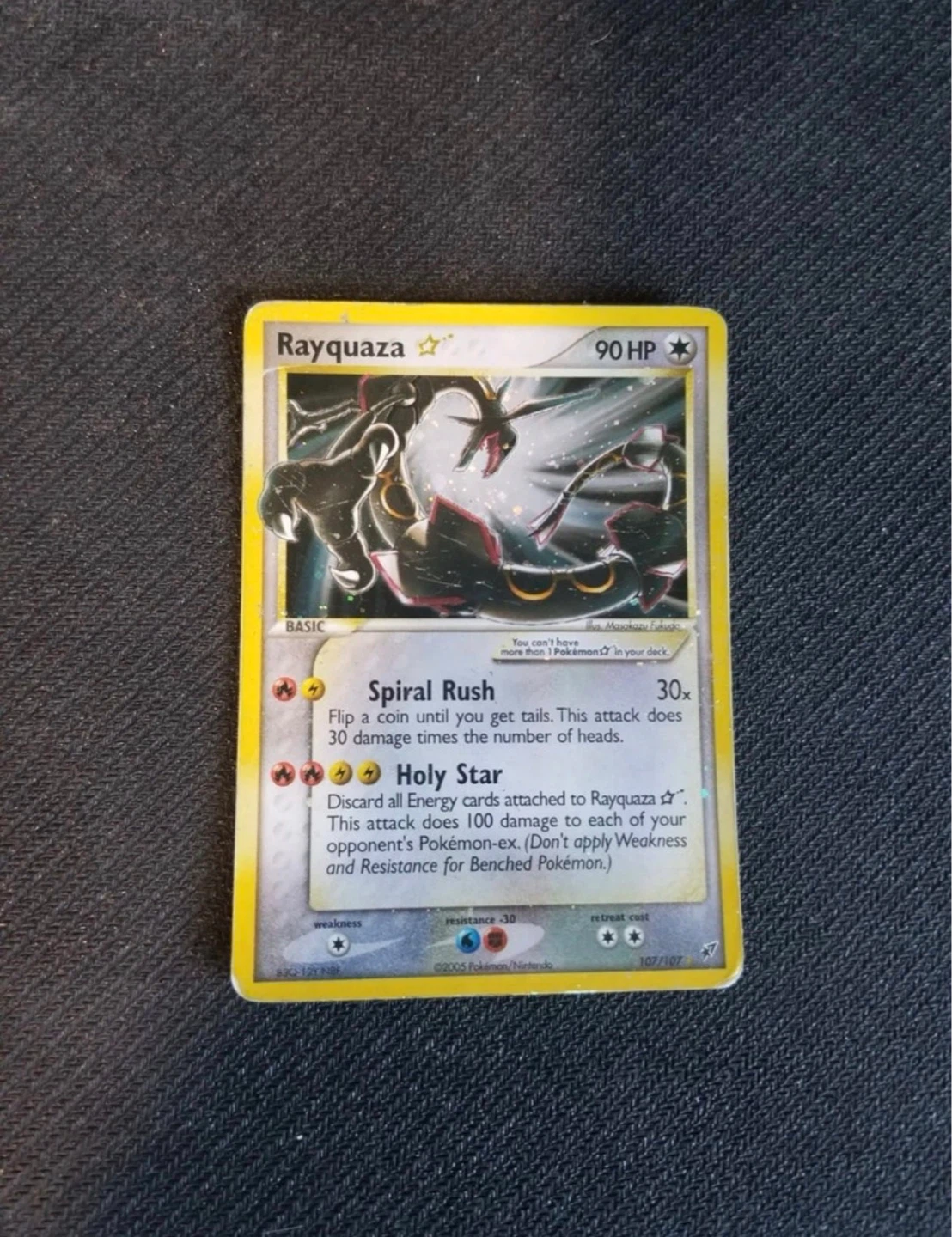 Rayquaza gold star Pokémon Card