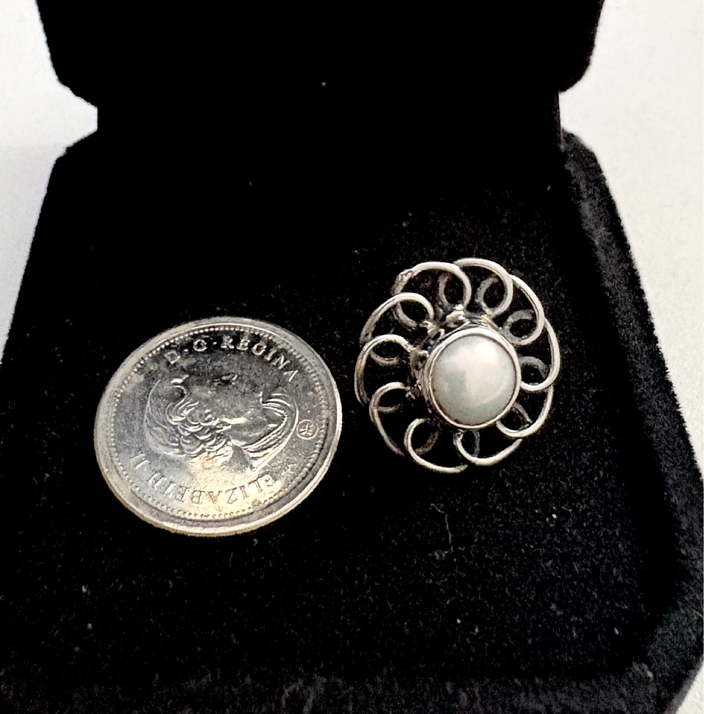 Sterling Silver wired Pearl studs ! - photo 5